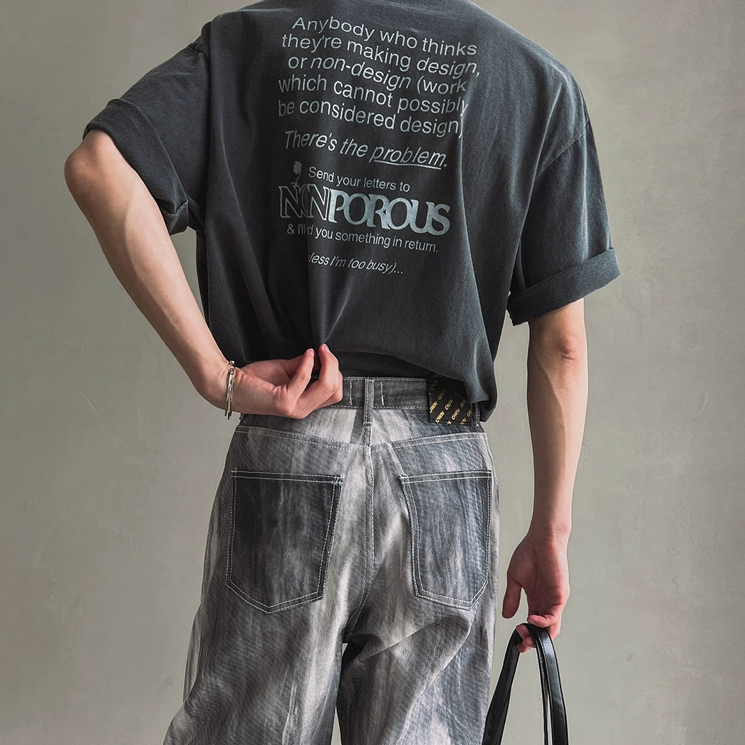 Letter Print Oversize Short Sleeve T-Shirt WN20309