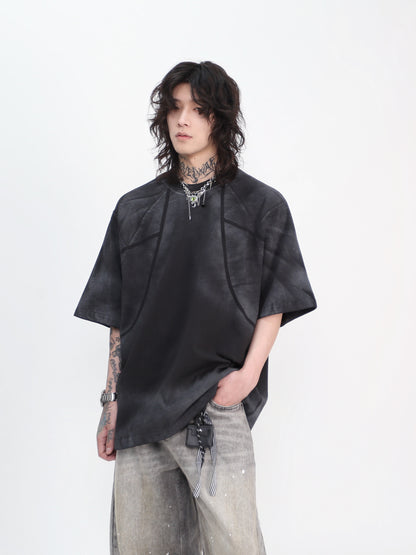 Tie-Dye Washed Deconstructed Oversize Short Sleeve T-Shirt WN24414