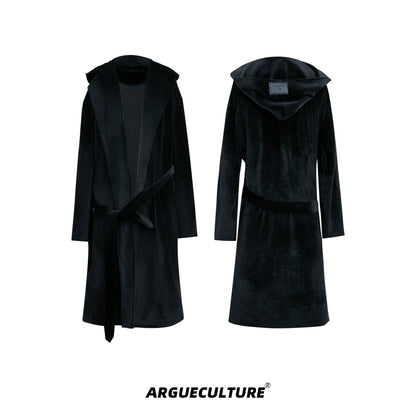 Long Silky Hooded Coat WN10879