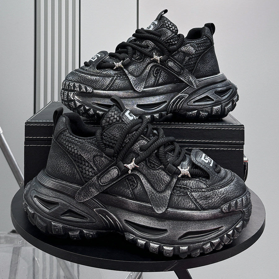 Embroidery Rope Lace Chunky Sole Sneakers WN24680