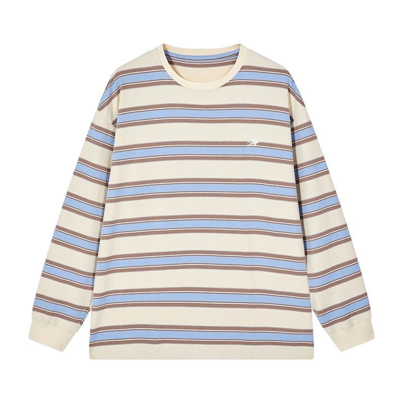 Colorblock Stripe Long Sleeve T-Shirt WN10108