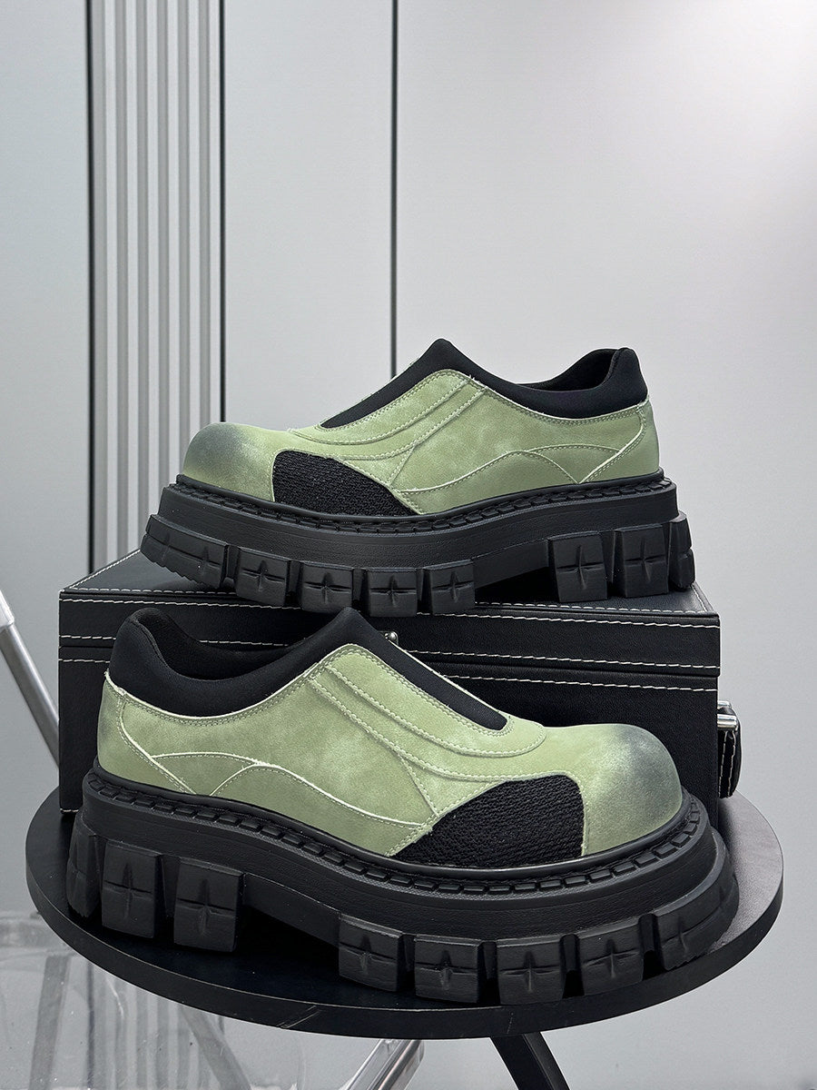 Washed Thick Sole Platform Shoes WN24599