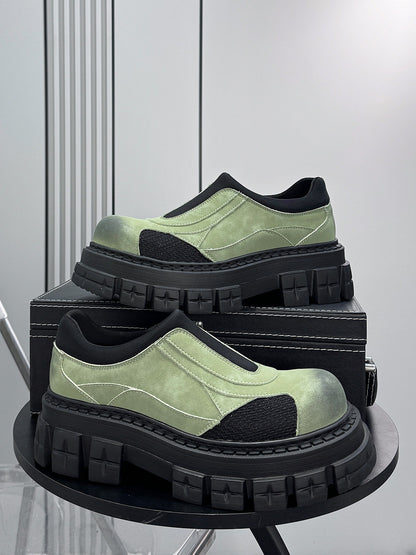 Washed Thick Sole Platform Shoes WN24599