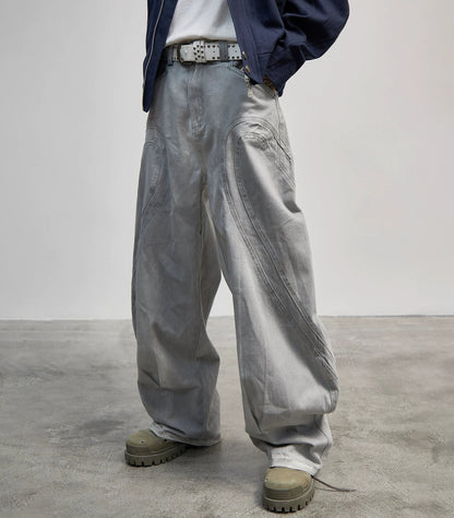 3D Cut Deconstruction Cargo Pants WN21190