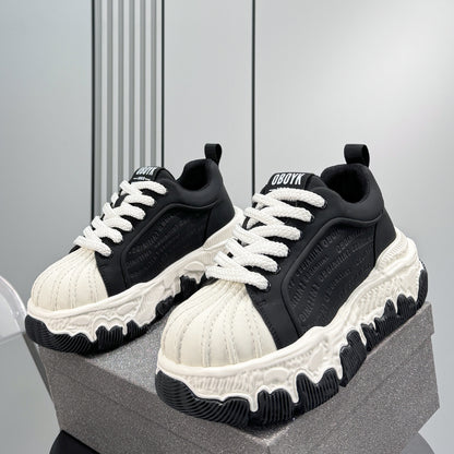 Shell Toe Embossed Chunky Sole Sneakers WN24665