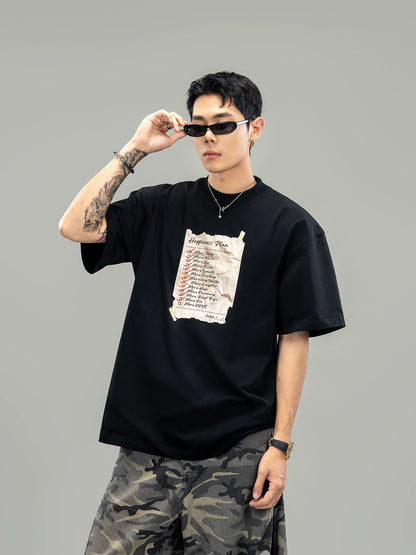 Graphic Letter Print Short Sleeve T-Shirt WN20860