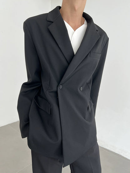 Easy-Care Double-Breasted Buttons Tailored Jacket WN21464