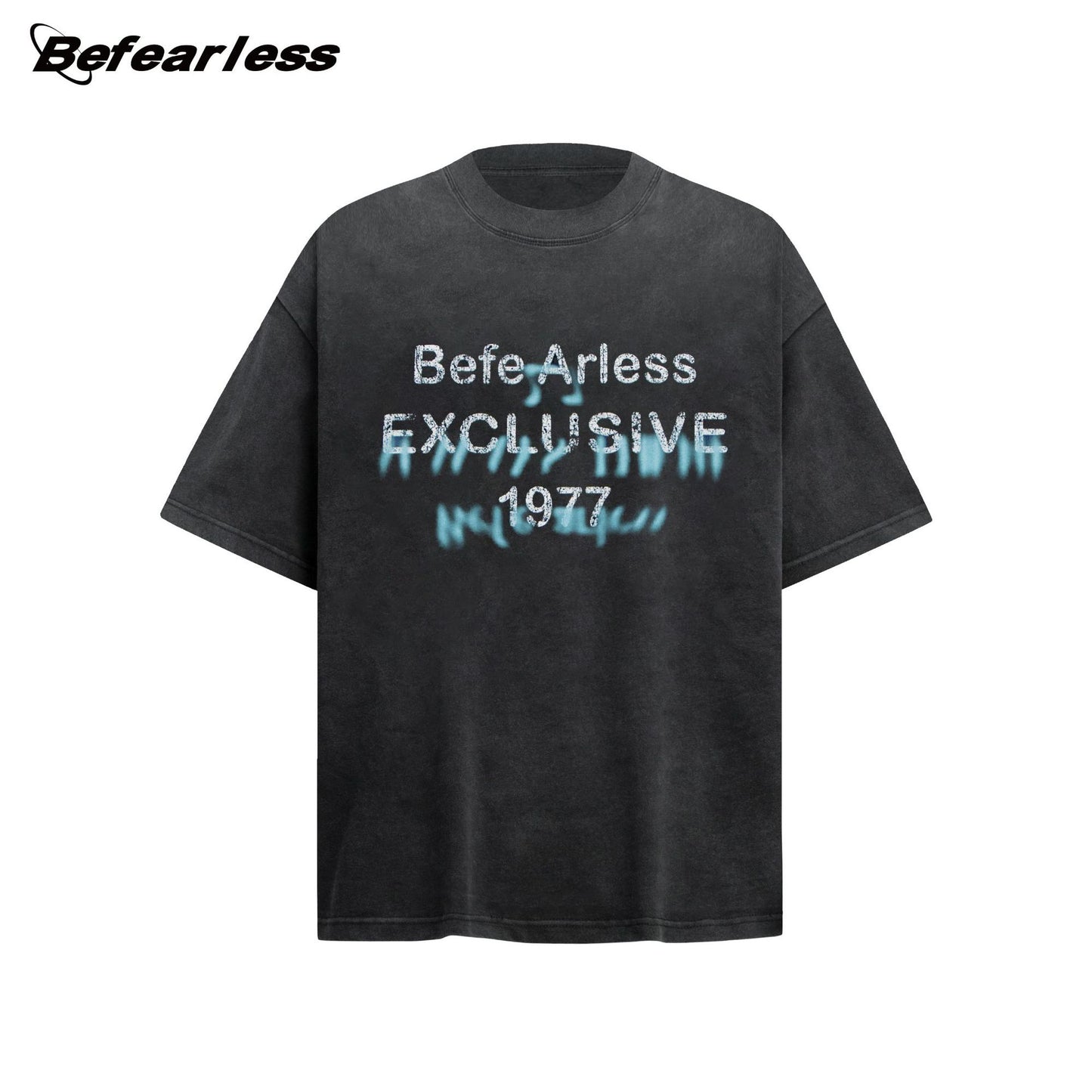 Graffiti Letter Print Short Sleeve T-Shirt WN26268
