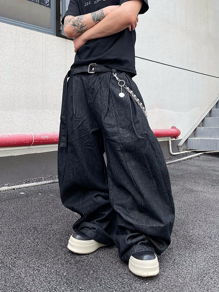 Raw Wash Wide Leg Denim Jeans WN18812