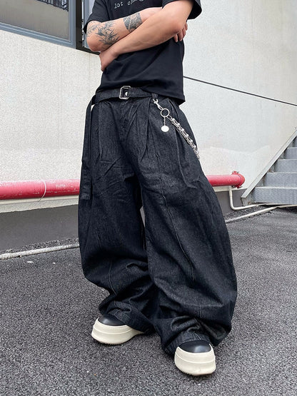 Raw Wash Wide Leg Denim Jeans WN18812