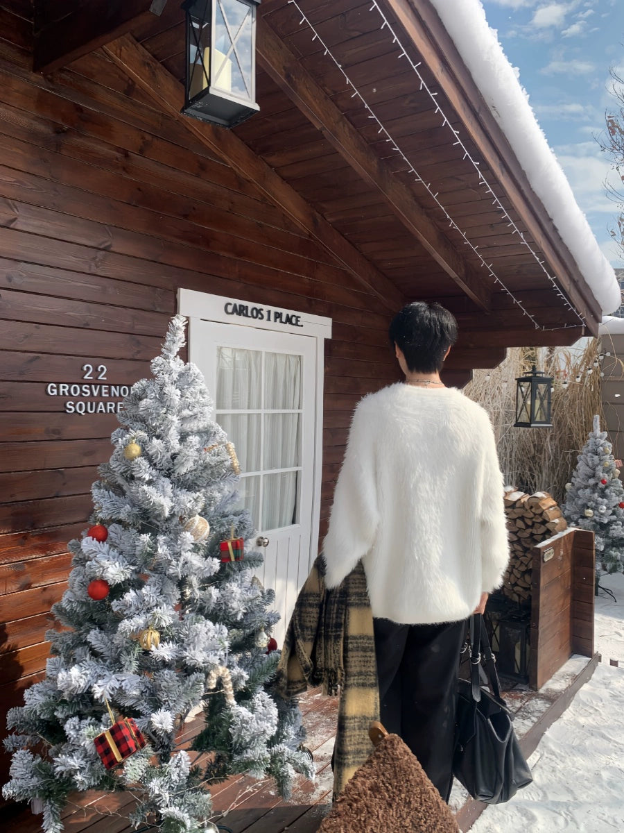 Soft Imitation Mink Oversize Knit Sweater WN19776