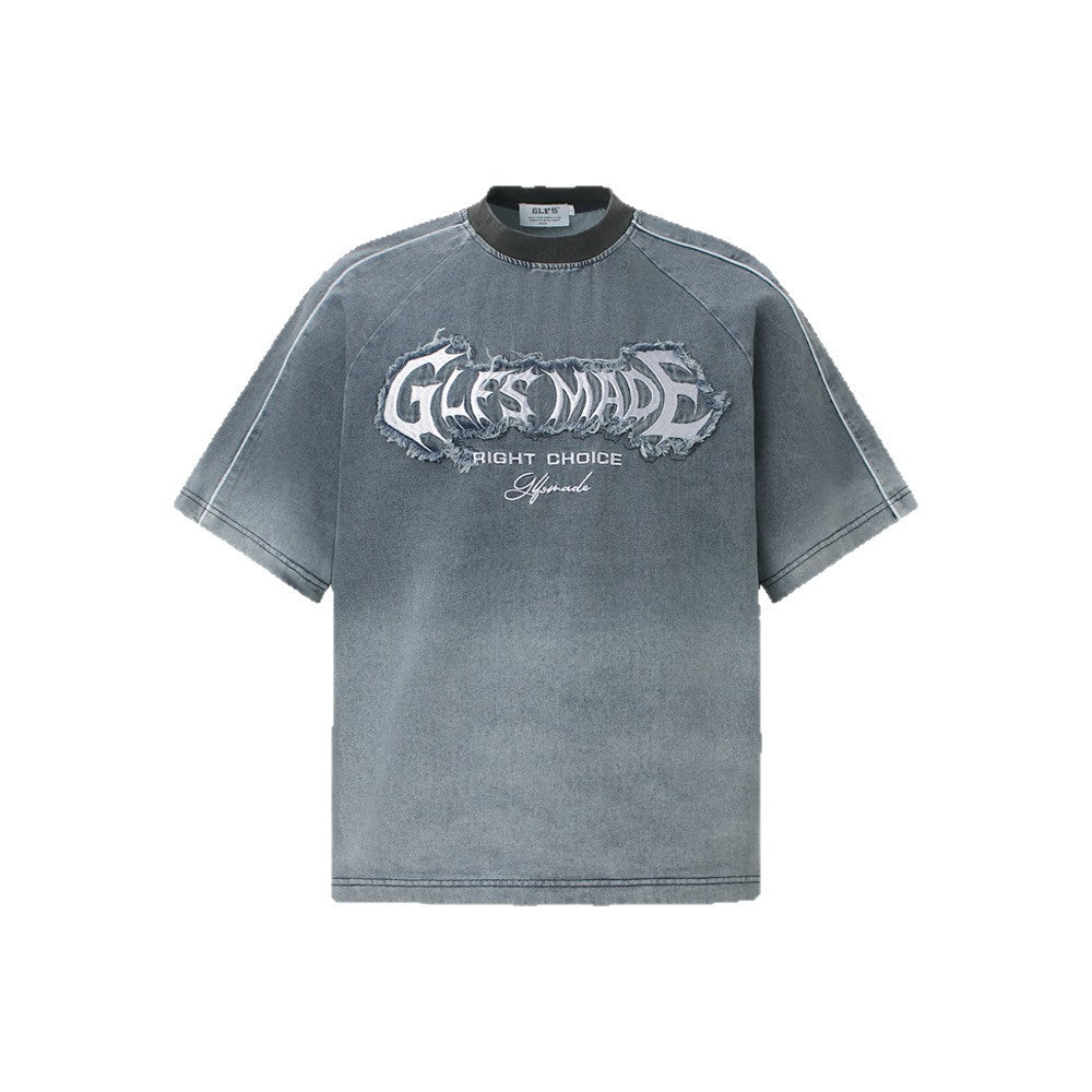 Washed Logo Print Oversize Short Sleeve T-Shirt WN26540