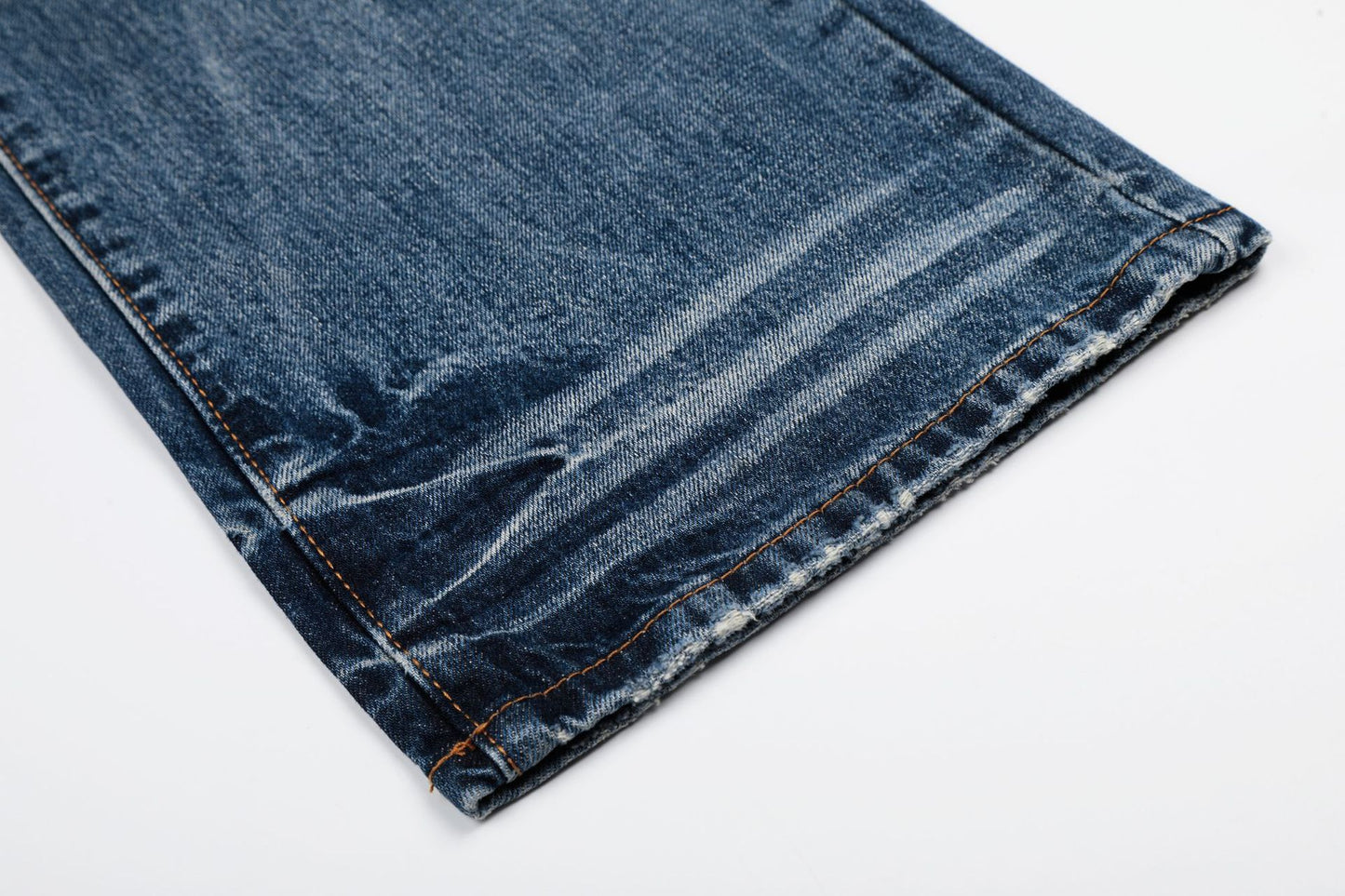 Whisker Washed Flare Denim Jeans WN25956