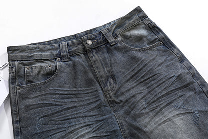 Washed Flare Denim Jeans WN12718