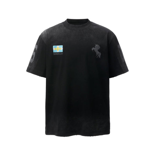 Washed Horse Graphic Print Short Sleeve T-Shirt WN26036