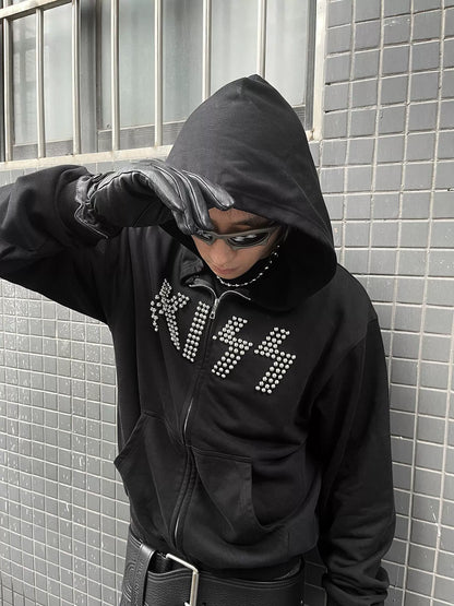 Accent Design Zipper Hoodie WN18082