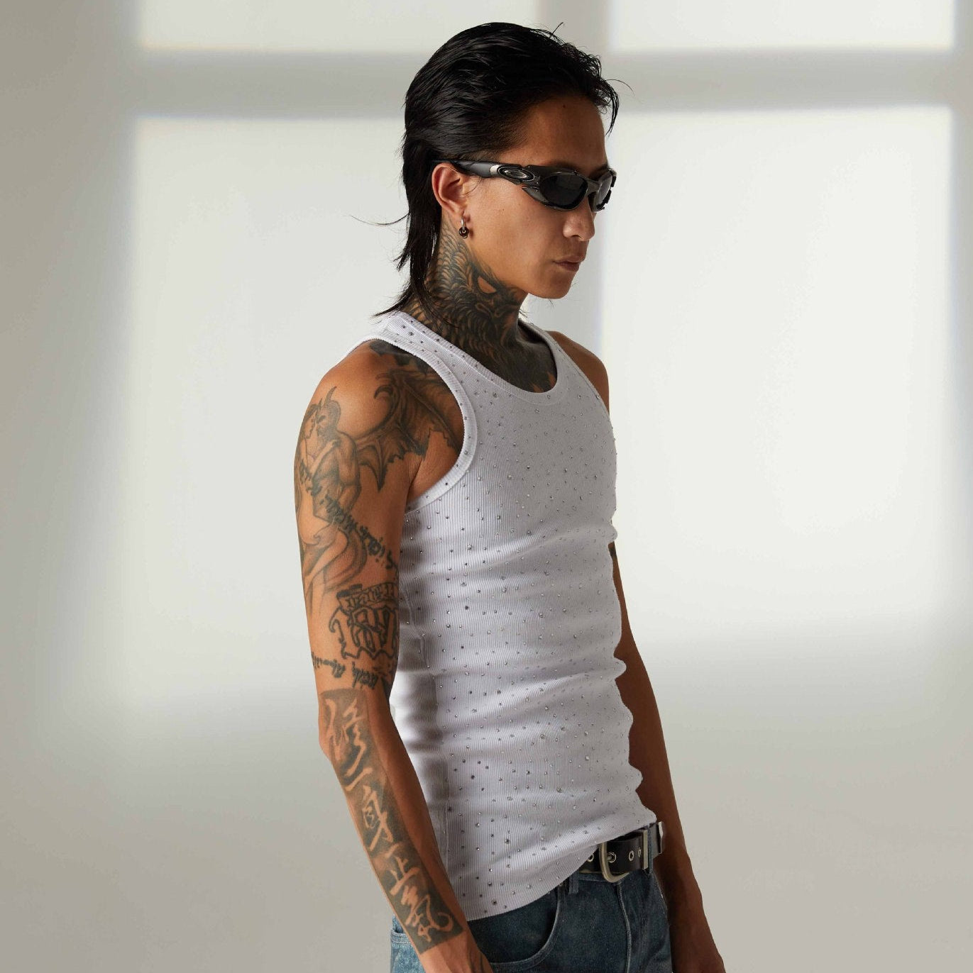 Studs Rhinestone Tank Top WN25551