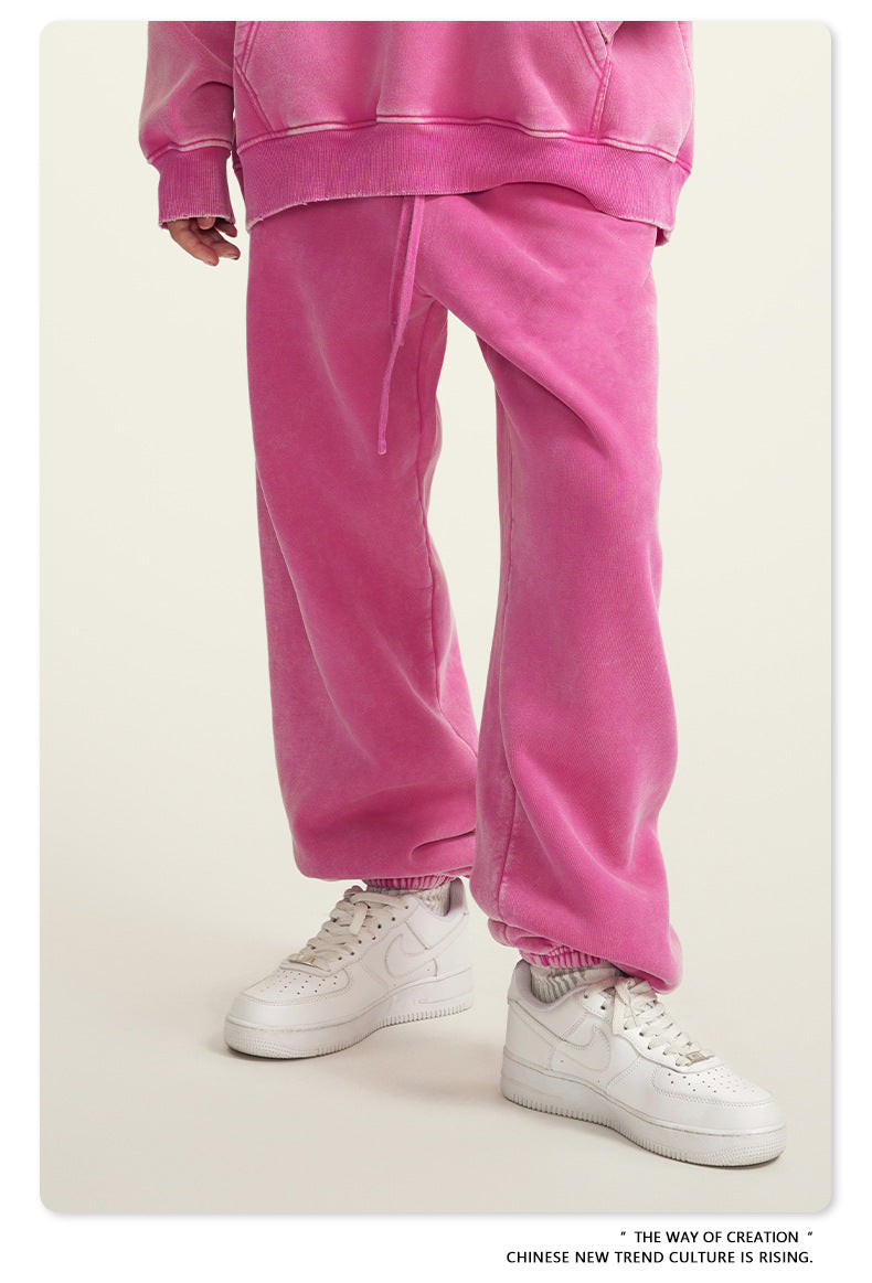 Wide-leg Washed Sweatpants WN6459