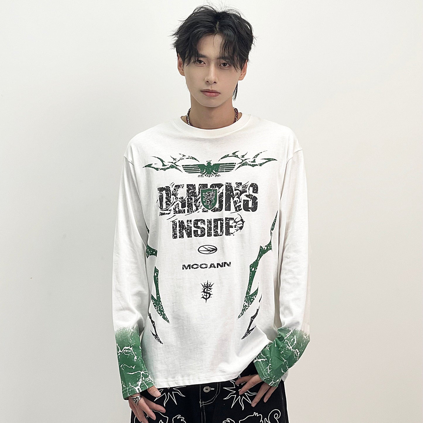 Dark Style Design Long Sleeve T-Shirt WN24272
