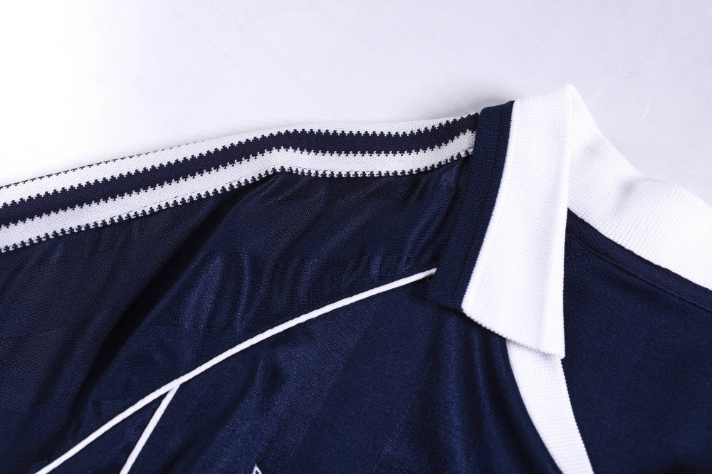 Vertical Stripe Jacquard Badge Embroidery Short Sleeve Shirt WN28041