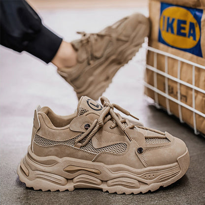 Chunky Sole Lace-Up Casual Sneakers WN23346