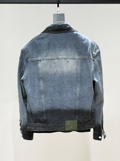 Wash Gradient Damage Denim Jacket & Denim Jeans Setup WN23891