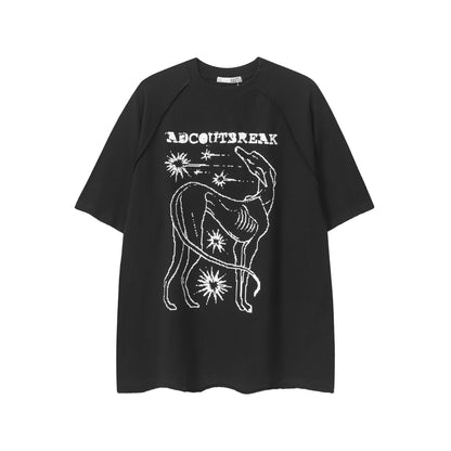 Illustration Print Short Sleeve T-Shirt WN25444