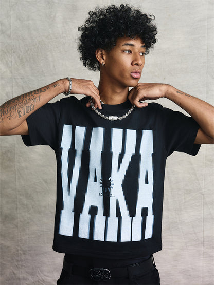 Mosaic Pixel Print Short Sleeve T-Shirt WN20994