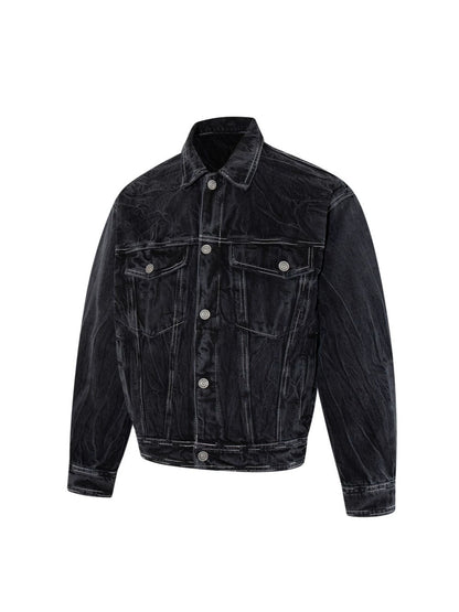Washed Pocket Detail Denim Jacket WN27964
