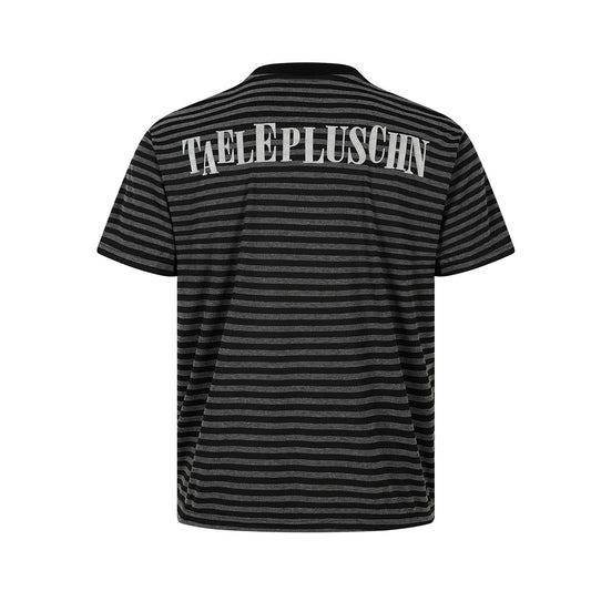 Stripe Cross Rhinestone Short Sleeve T-Shirt WN25781