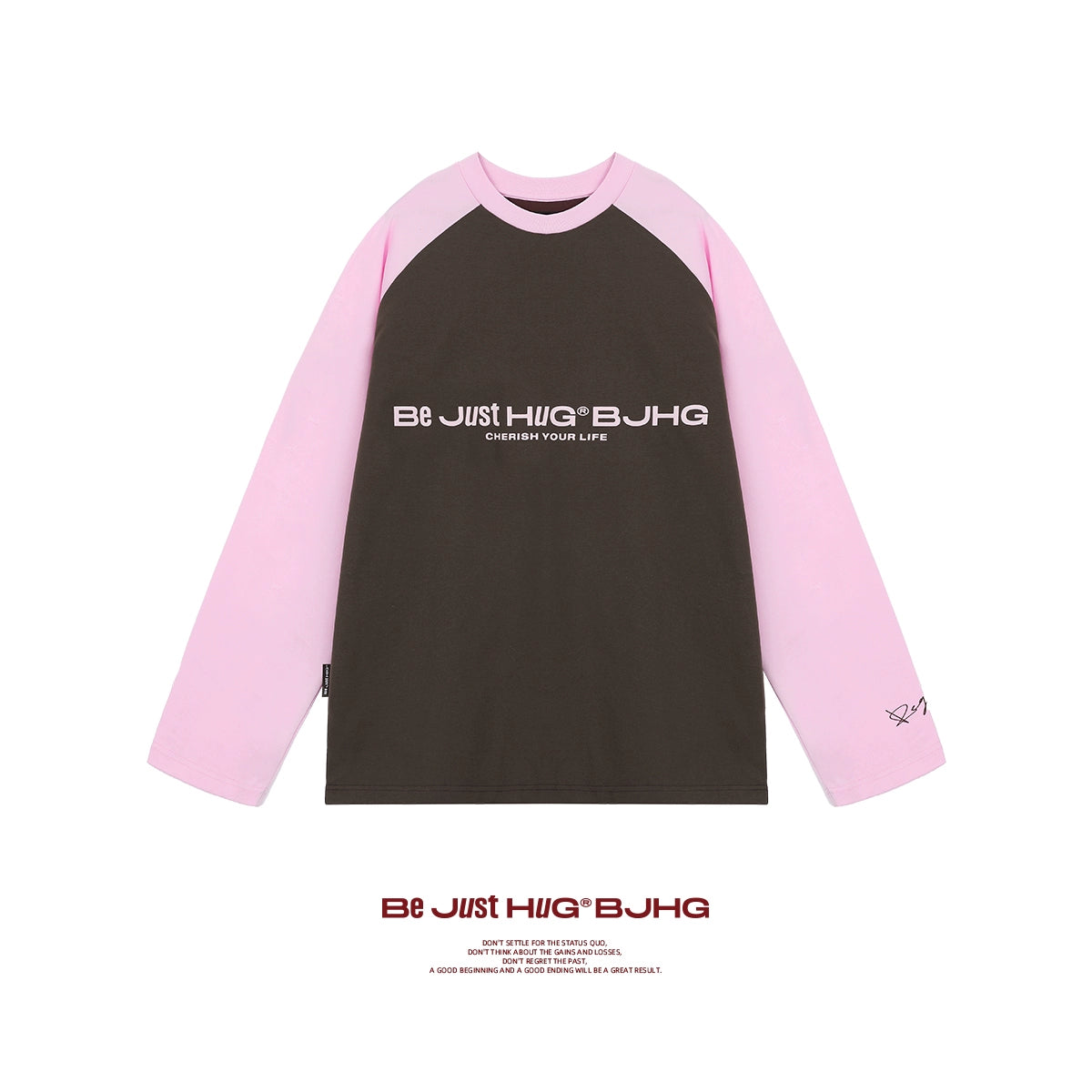 Letter Print Oversize Raglan Long Sleeve T-Shirt WN9725