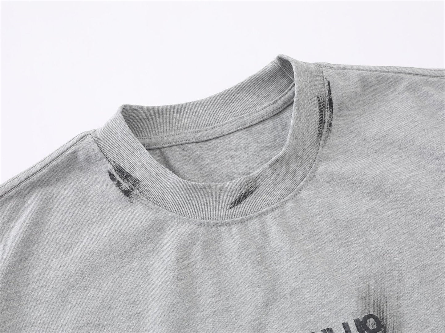 Paint Letter Short Sleeve T-Shirt WN26752