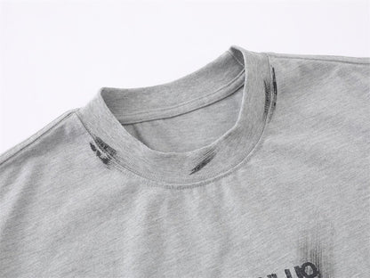 Paint Letter Short Sleeve T-Shirt WN26752