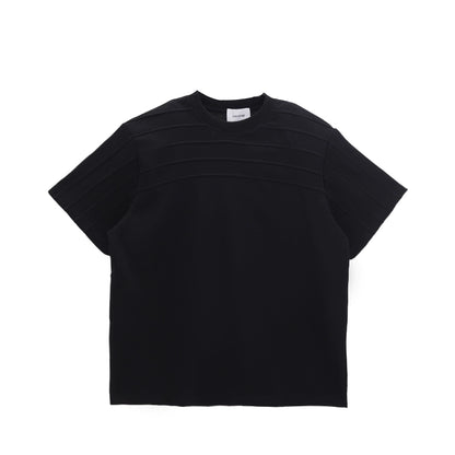 Patchwork Shoulder-Pad Short Sleeve T-Shirt & Pants Setup WN18637