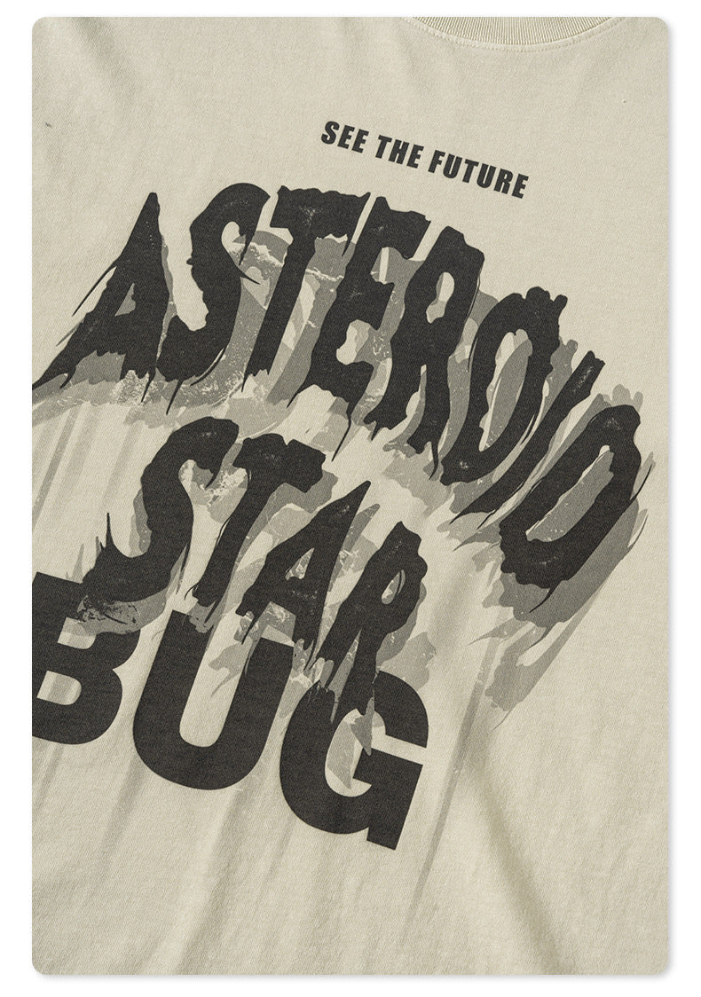 Washed Round Neck Pure Cotton Short Sleeve T-Shirt WN7832