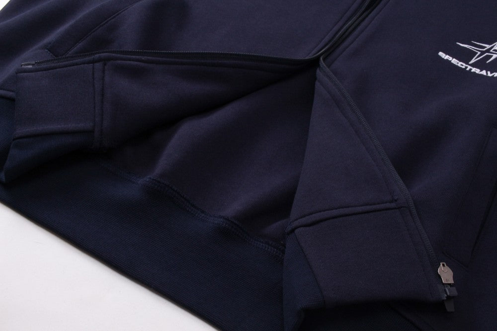 Stripe Zipper Hoodie & Wide Leg Drawstring Sweatpants Setup WN27993