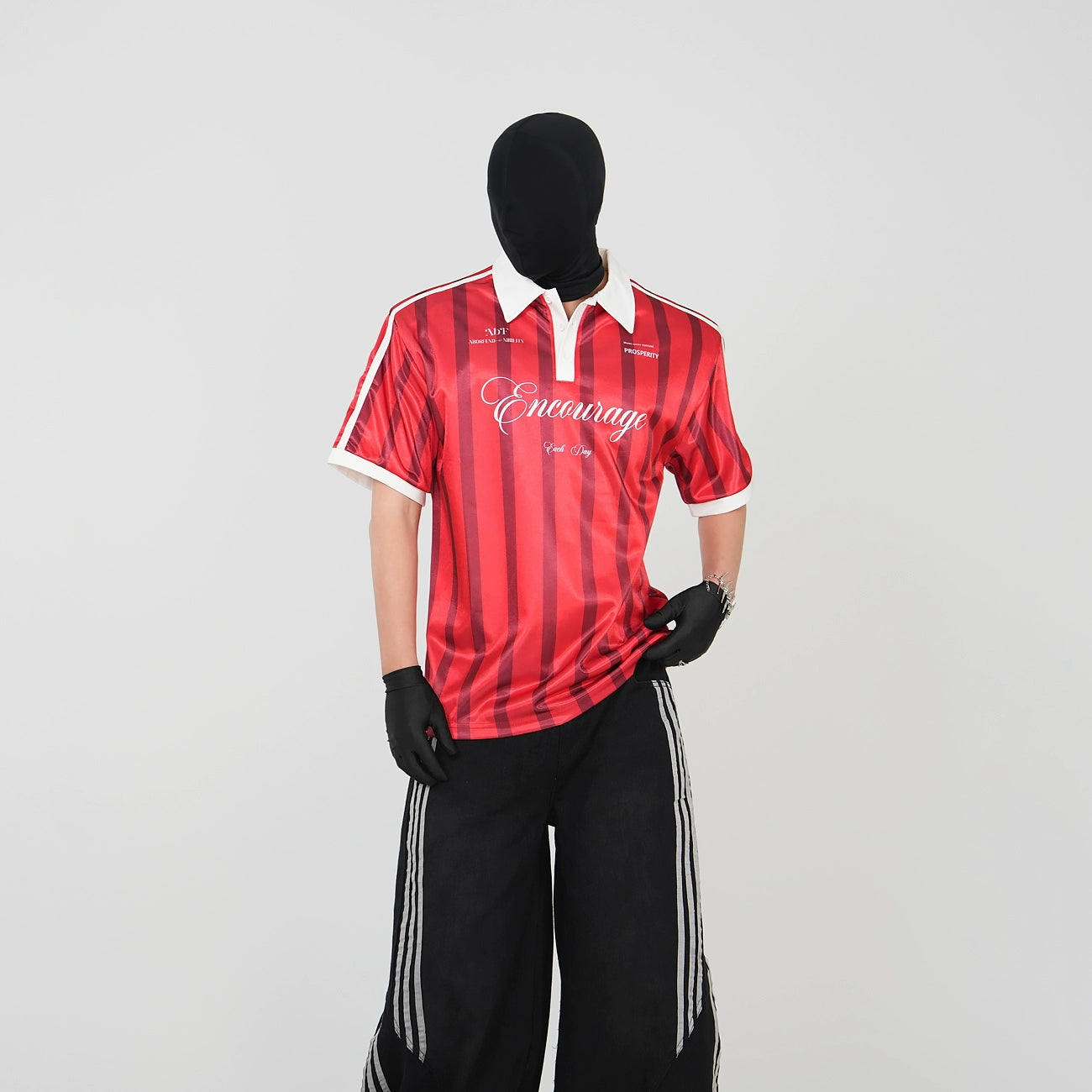 Stripe Design Polo Short Sleeve T-Shirt WN17272