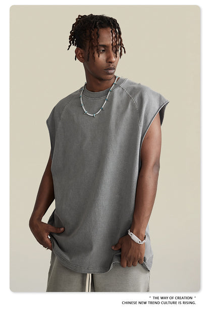 Washed Oversize Tank Top T-shirt WN6447