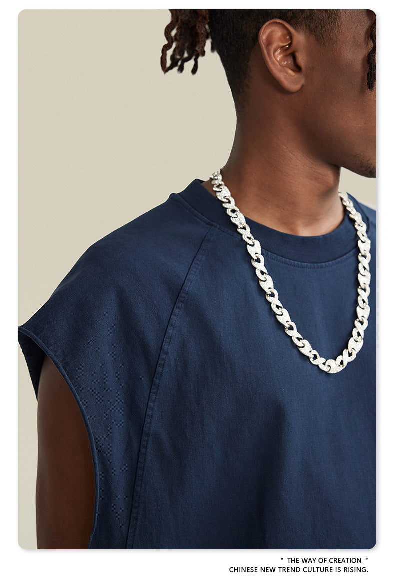 Washed Oversize Tank Top T-shirt WN6447