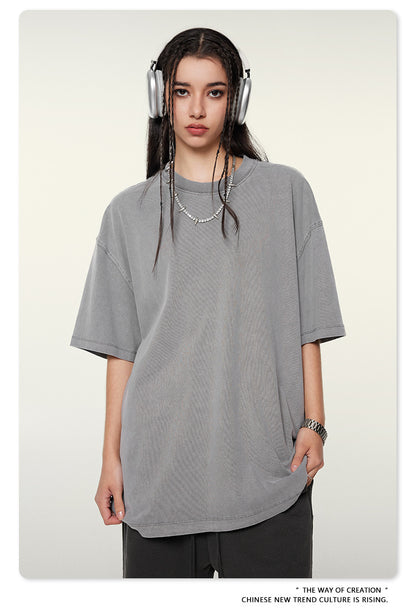 Washed Oversize Short-sleeve T-shirt WN6457