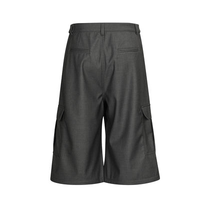 Side Pocket Wide Leg Half Pants WN15553