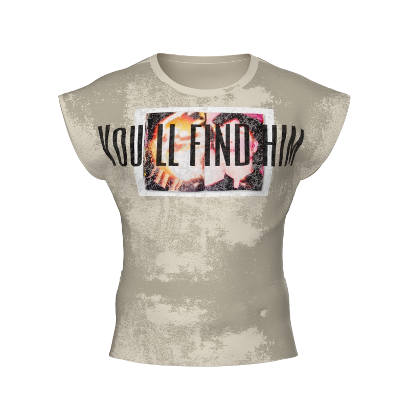 Washed Drop-Shoulder Damage Short Sleeve T-Shirt WN27160