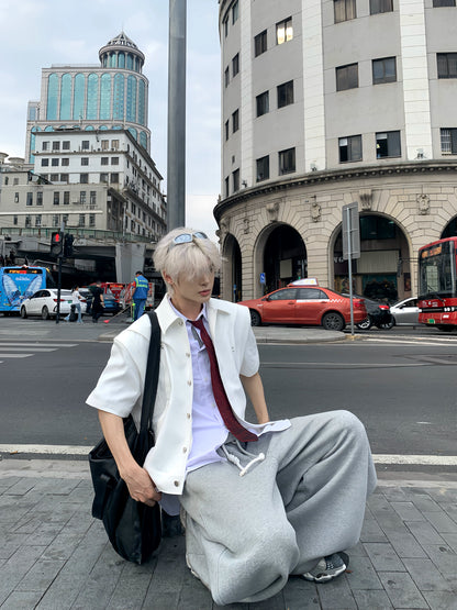 Double Layer Design Standing-Collar Jacket WN19861