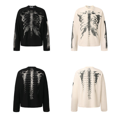 Abstract Pattern Waffle Long Sleeve T-Shirt WN25918