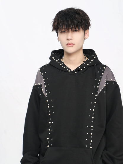 Pearl Beads Deconstruction Design Hoodie WN21032