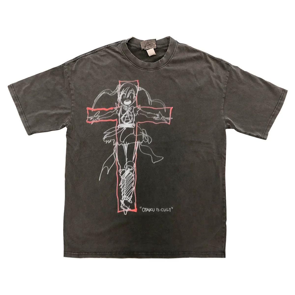 Graffiti Print Short Sleeve T-Shirt WN18740