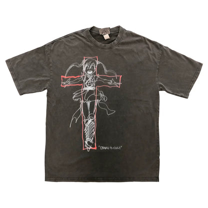 Graffiti Print Short Sleeve T-Shirt WN18740