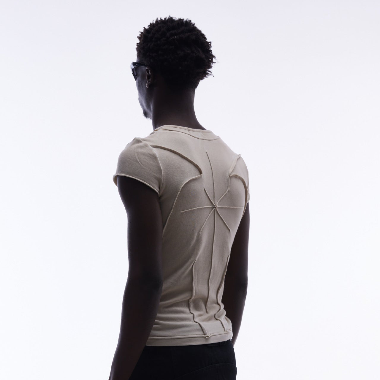 Washed Deconstruction Layered Short Sleeve T-Shirt WN25810
