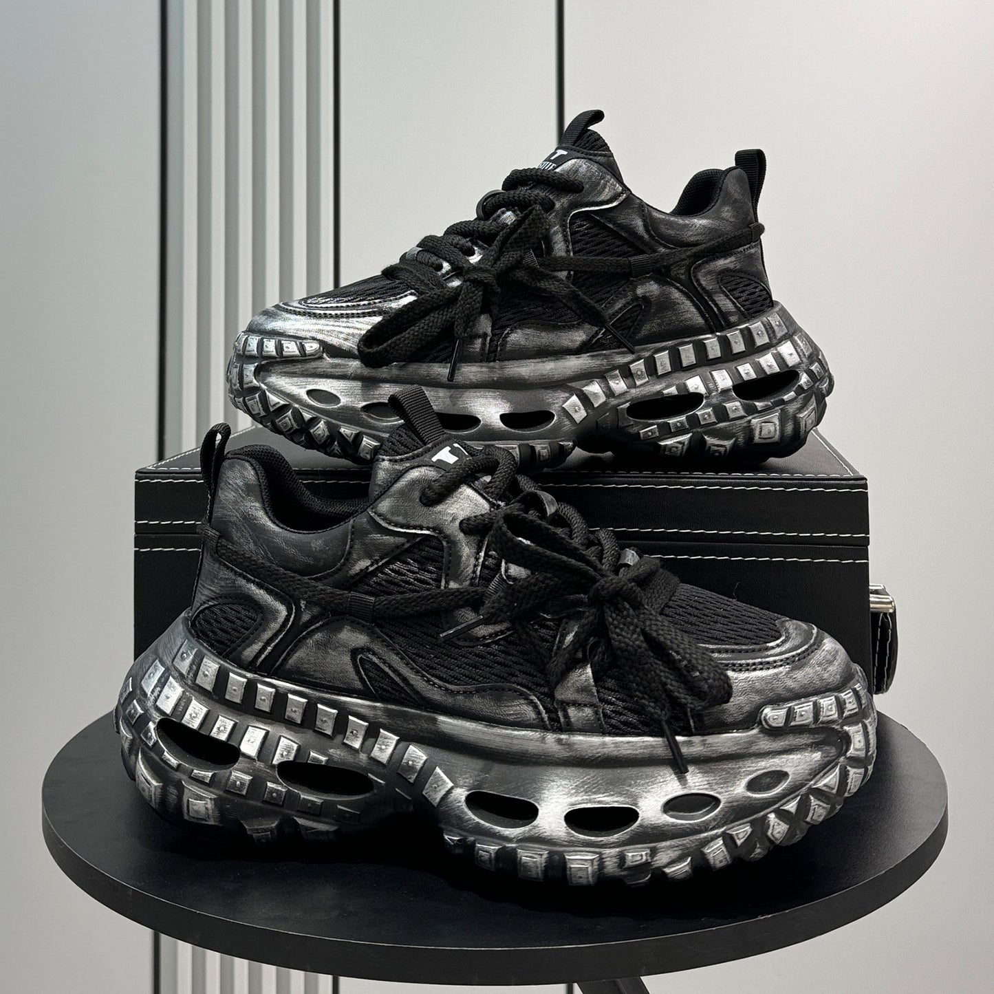 Mesh Rope Platform Height-Increasing Dad Sneakers WN24763