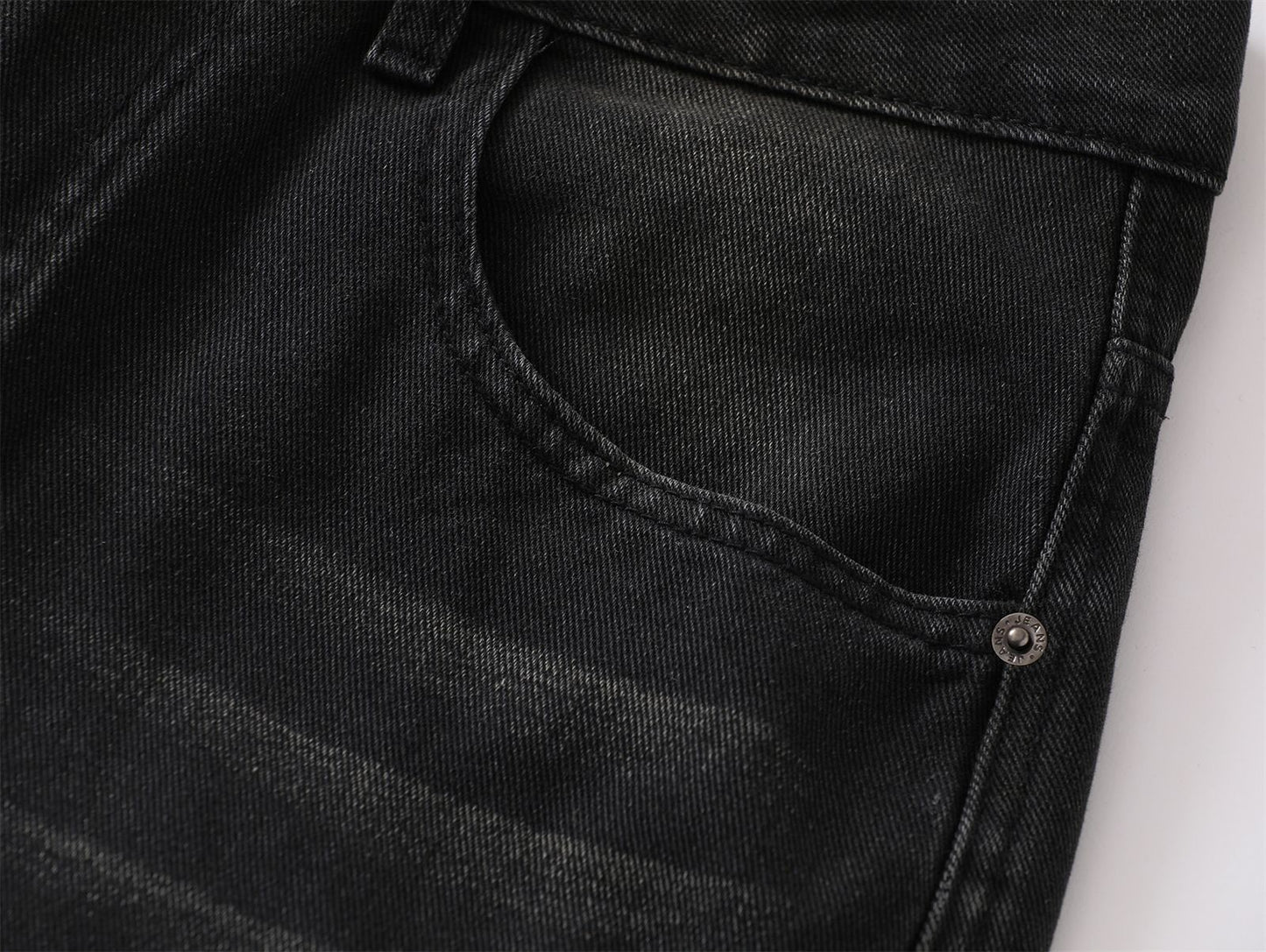 Washed Patchwork Wide Leg Cargo Denim Jeans WN26889